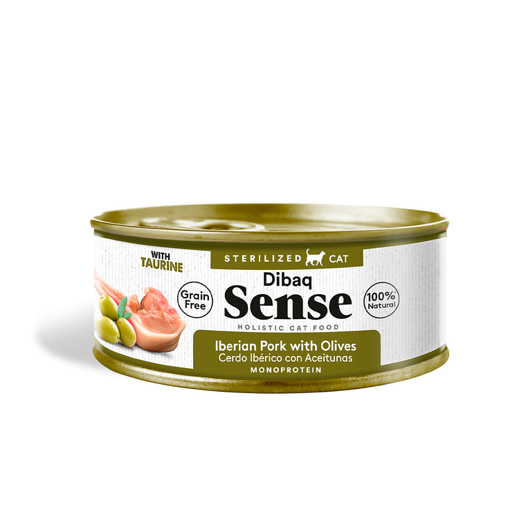 Alimento Húmedo Gato Dibaq Sense Esterilizado Cerdo Ibérico con Aceitunas 70 Gr 1
