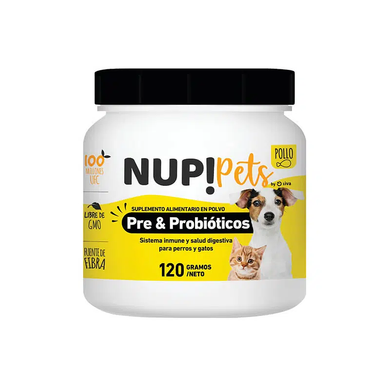 Suplemento Pre & Probióticos Nup! Pets POLLO 120gr 1