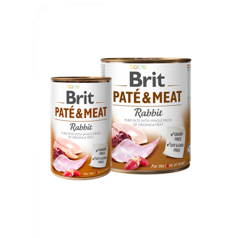 BRIT PATÉ Y MEAT RABBIT 800GR 1