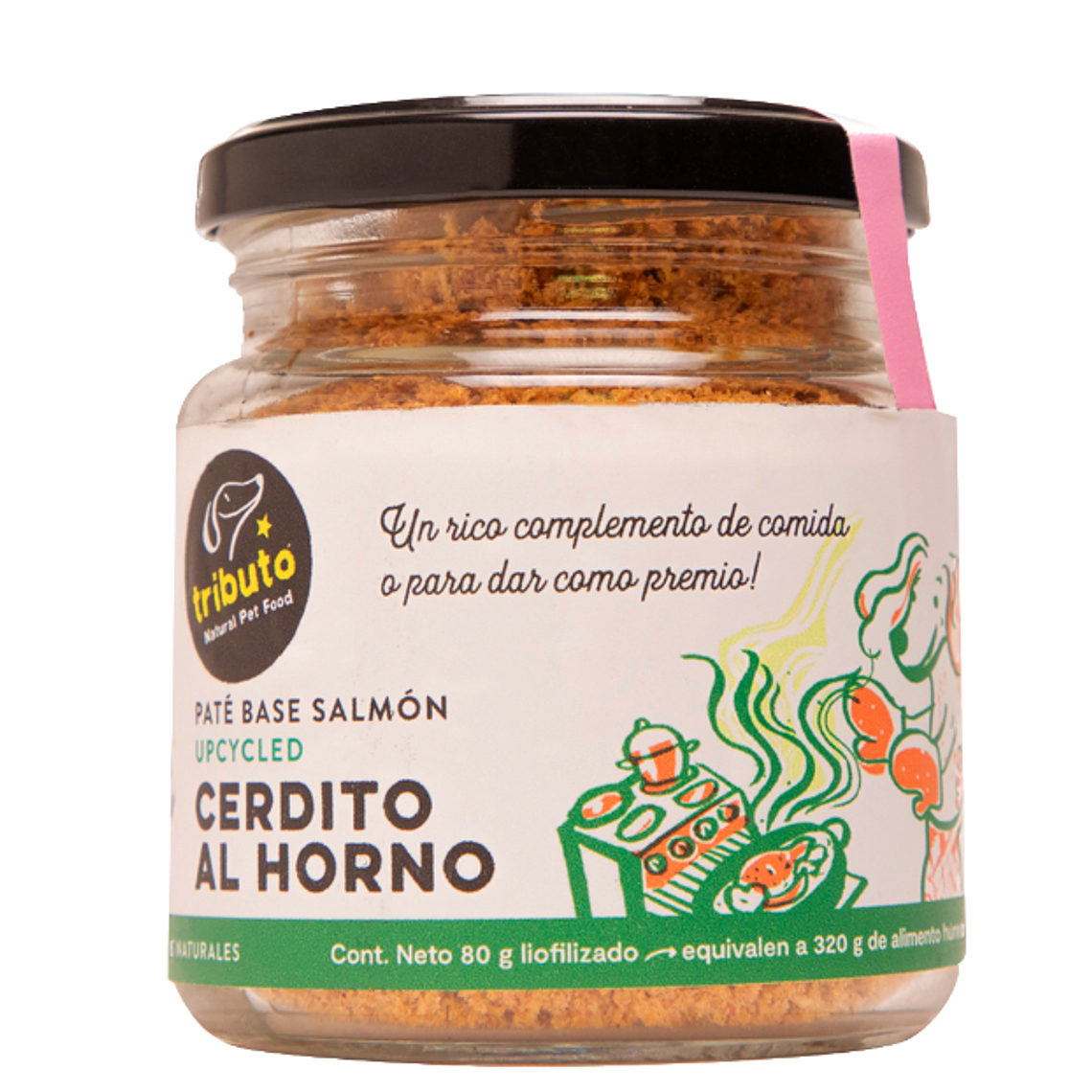 Tributo Topping Liofilizado Receta Cerdito al Horno para Perro, 80 g 1