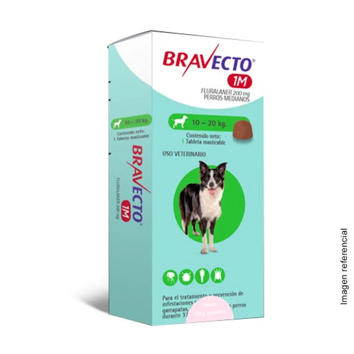 BRAVECTO 1M PERRO 10-20 KG X 1 COMPRIMIDO MASTICABLE 1