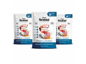 Sense Snack Pouch Gato Pollo Sardina 100gr X 3 UNIDADES