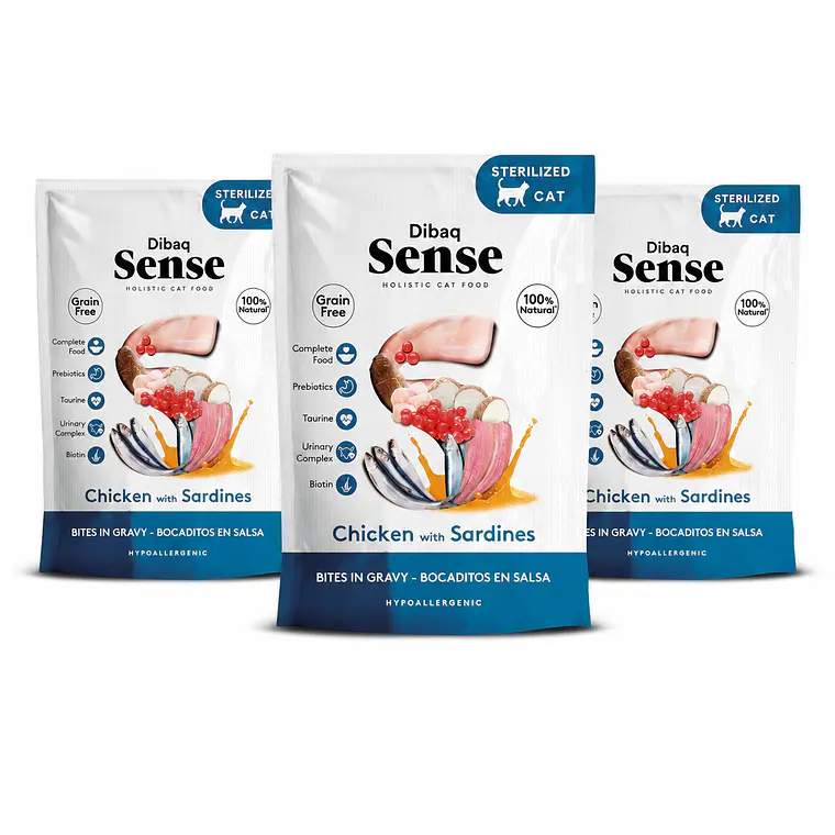 Sense Snack Pouch Gato Pollo Sardina 100gr X 3 UNIDADES 1
