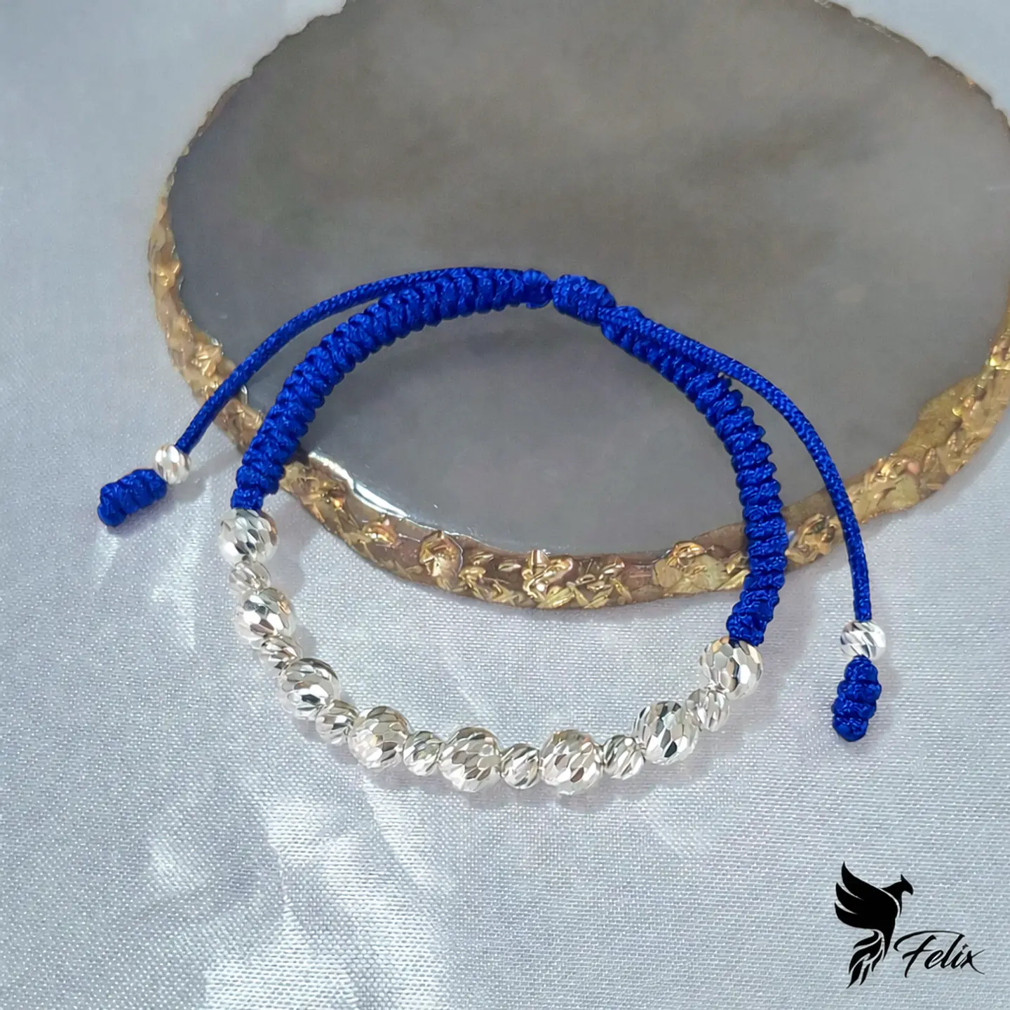 Pulsera Tejido Serpiente con Balines Diamantados 4