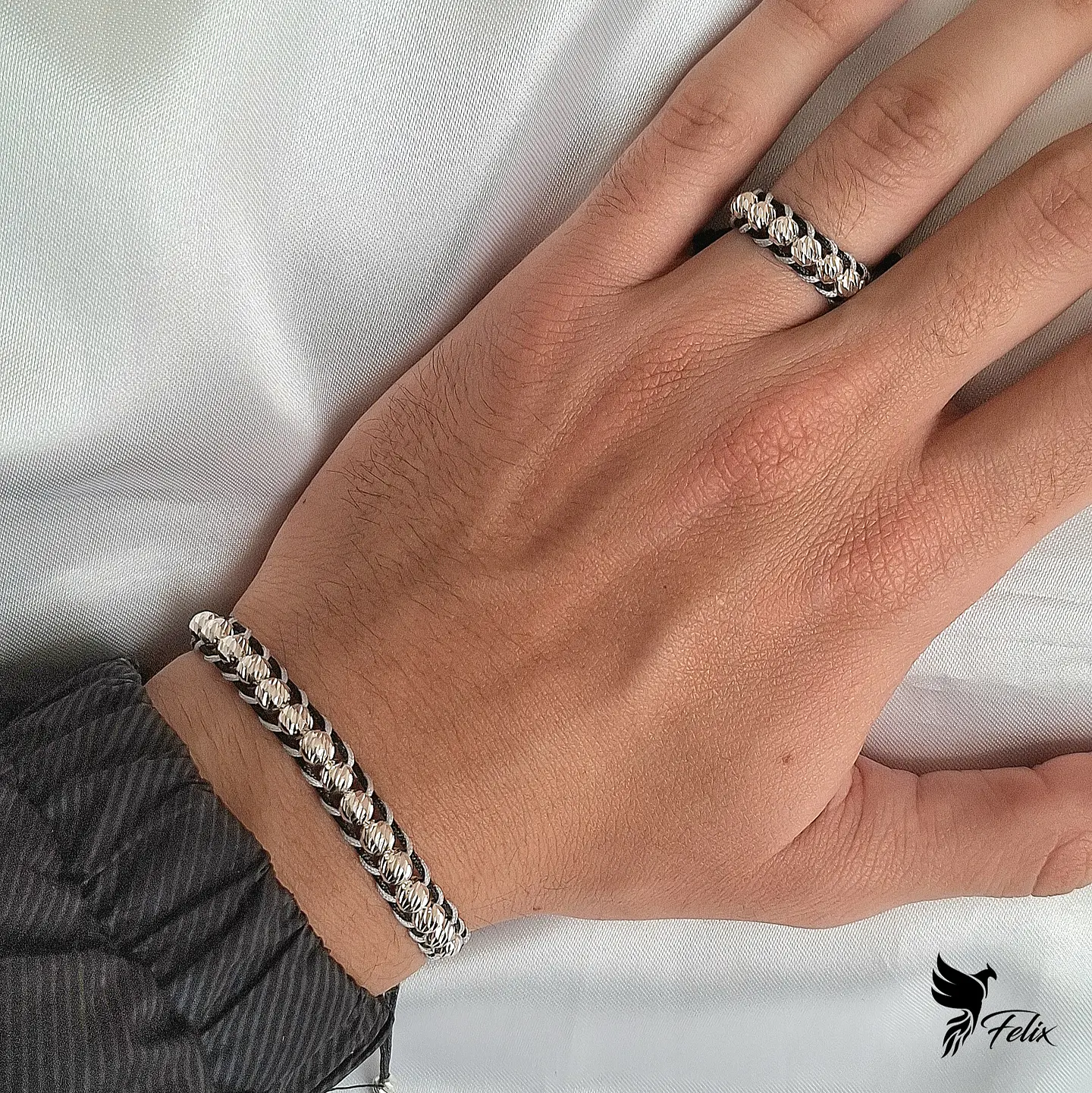 Pulsera con Anillo Combinado 1