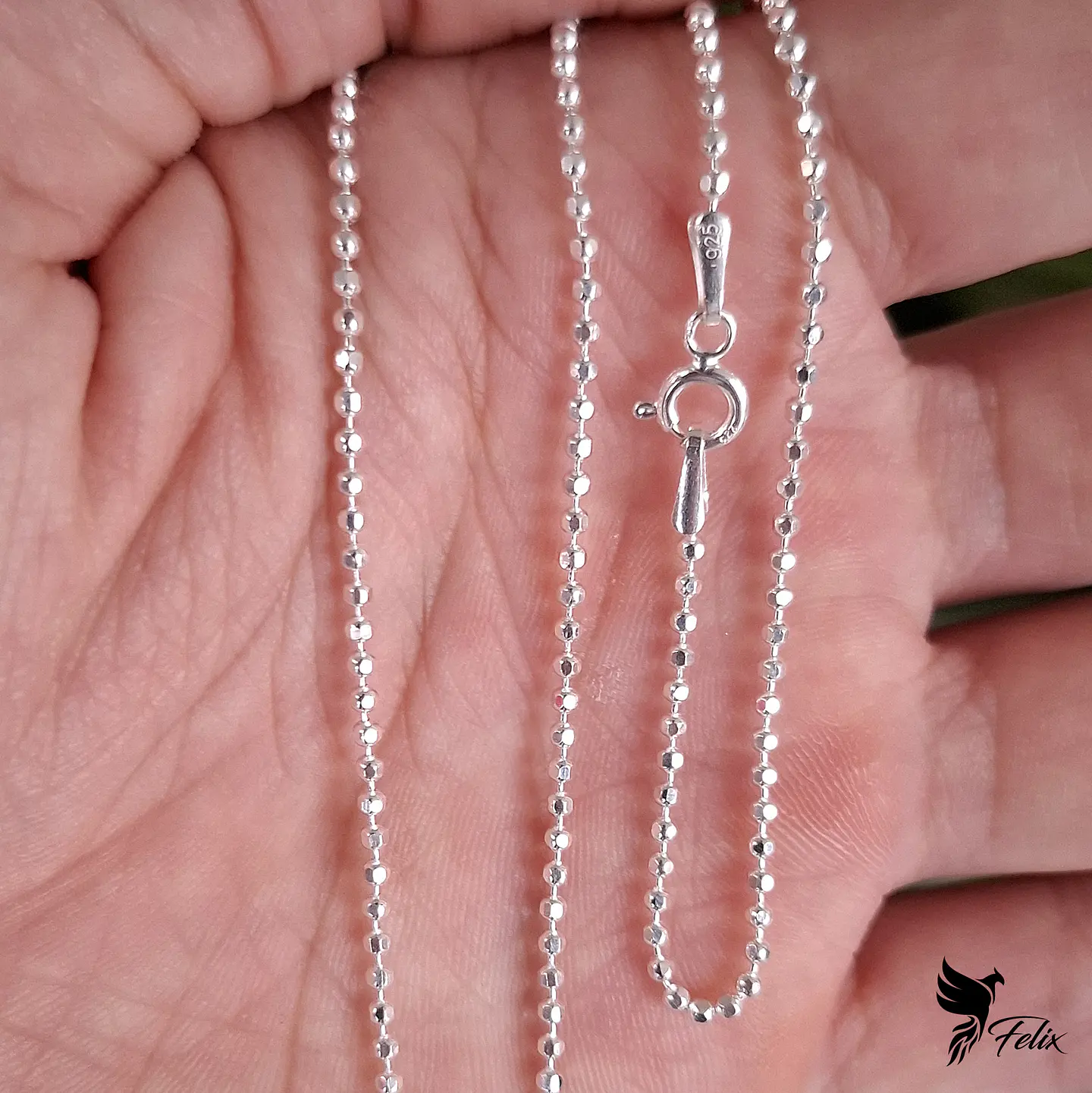 Cadena Militar Diamantada de 55cm 2