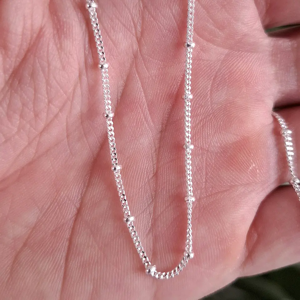 Cadena Cubana Tupida con Balines de 45cm 2
