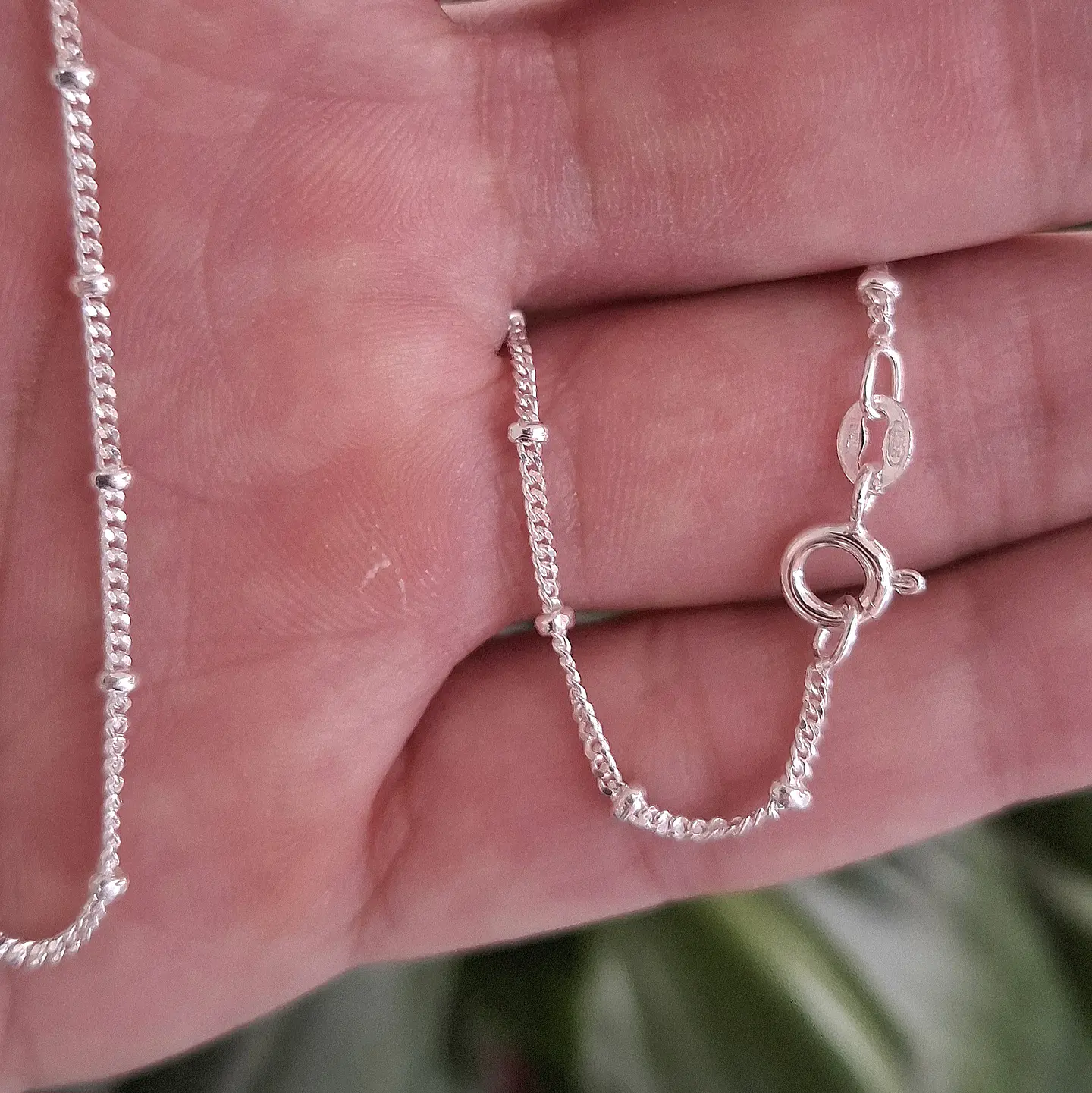 Cadena Cubana Tupida con Balines de 45cm 3