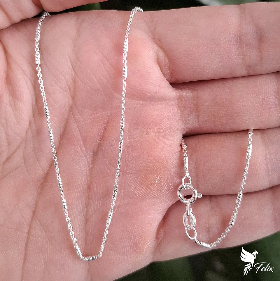 Cadena Cilindros Diamantados de 45cm 1