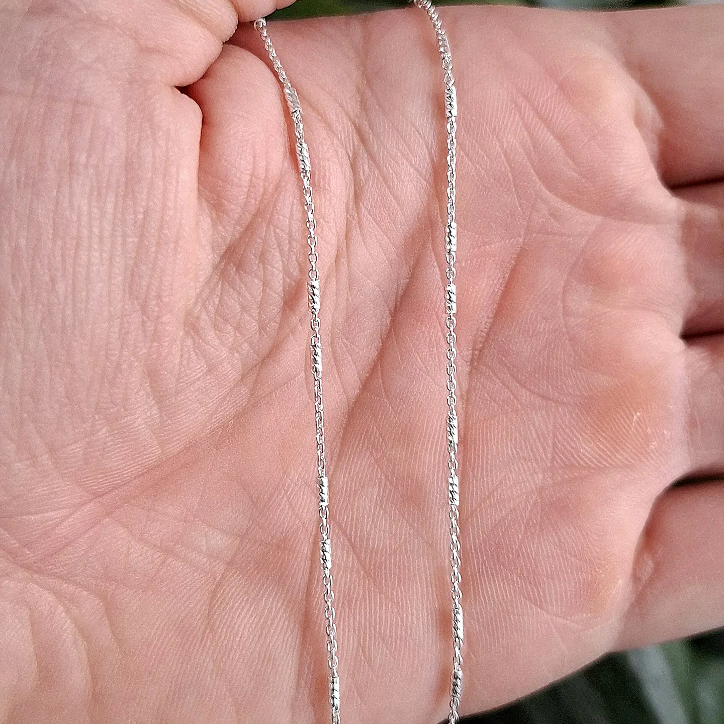 Cadena Cilindros Diamantados de 45cm 2