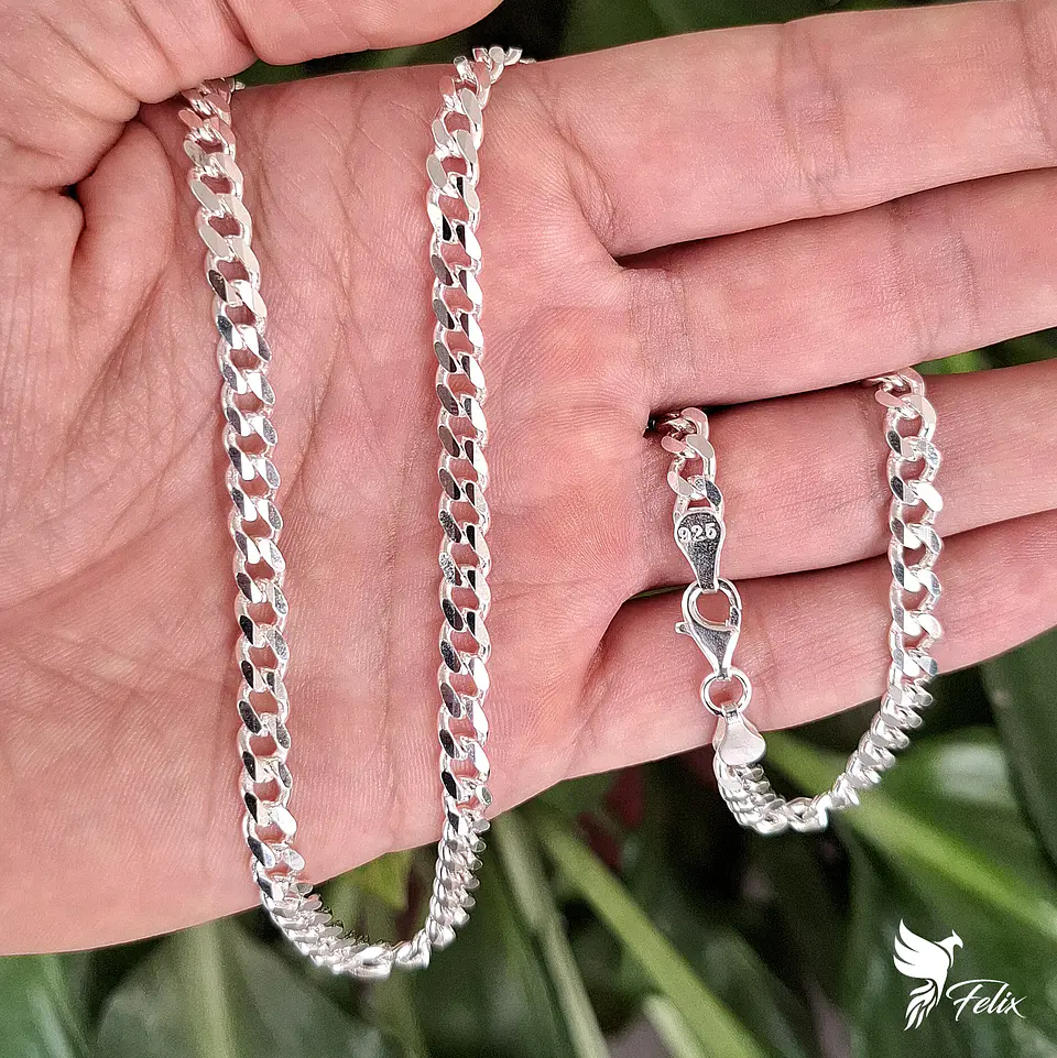 Cadena Cubana Maciza de 60cm 1