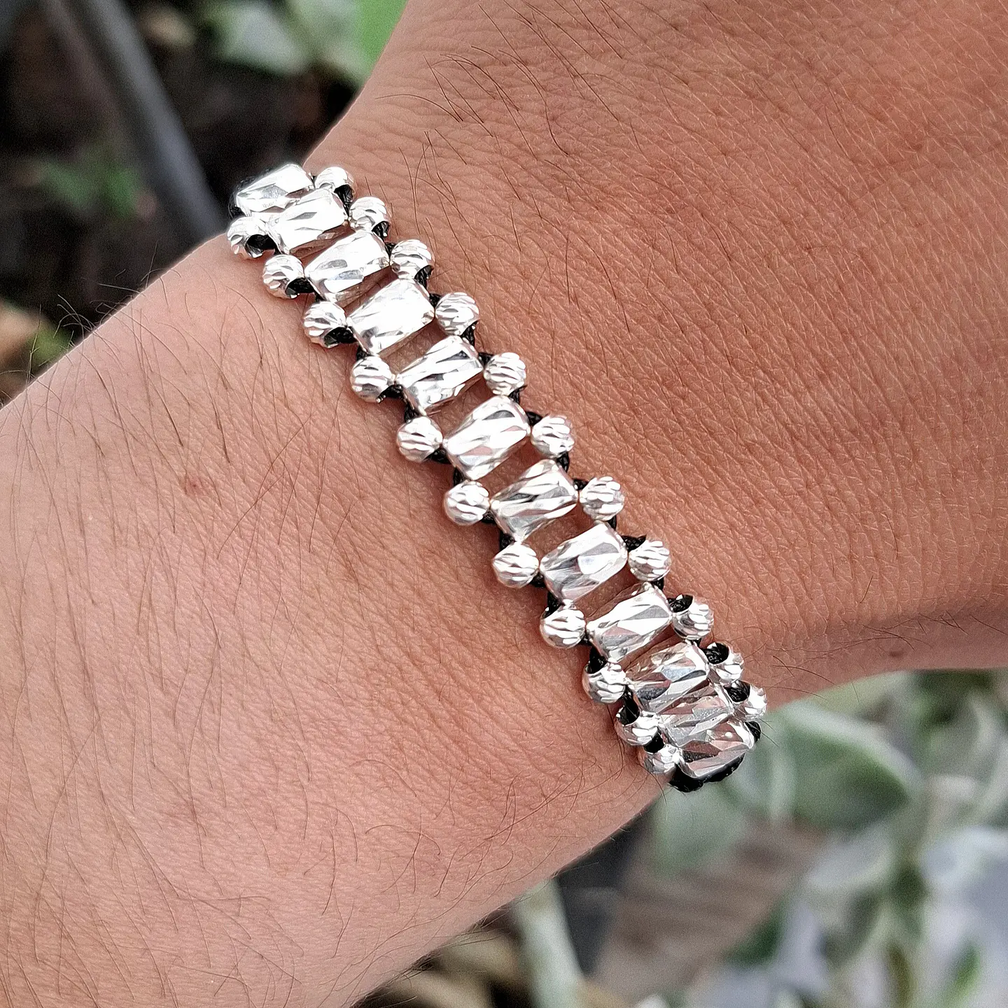 Pulsera Tres Carriles con Cilindros 3