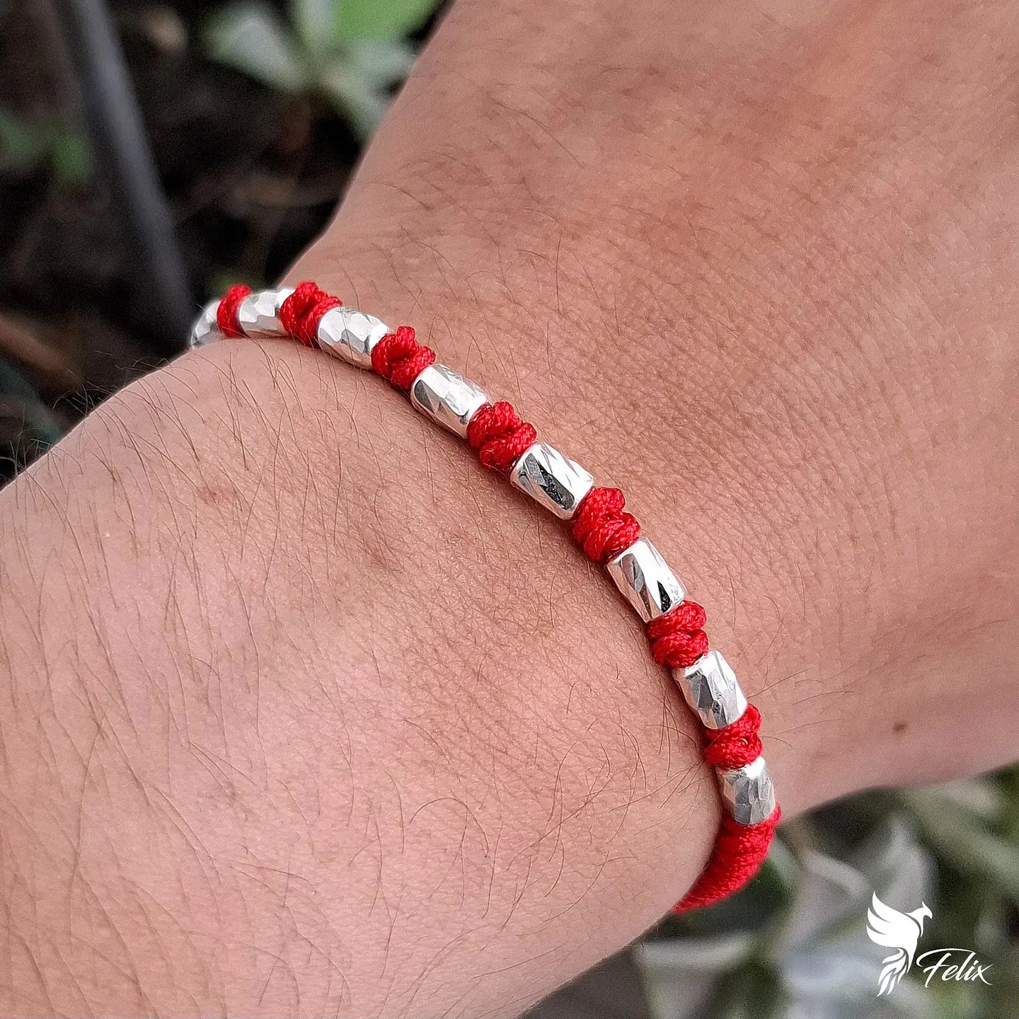 Pulsera Tejido Serpiente con Cilindros 1