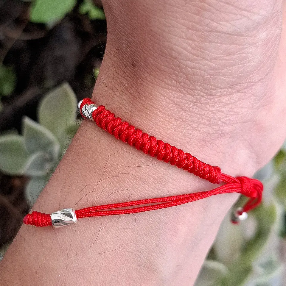 Pulsera Tejido Serpiente con Cilindros 3