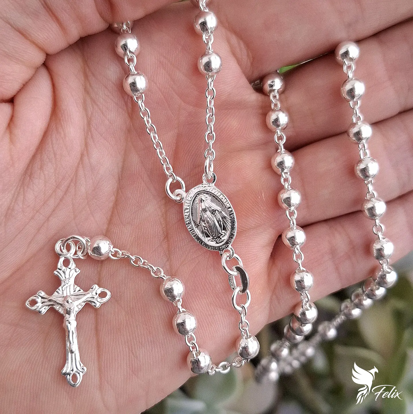 Rosario Virgen Milagrosa Grueso de 60cm 1