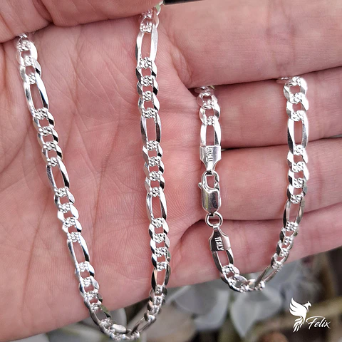 Cadena Cartier Diamantada Ancha de 60cm