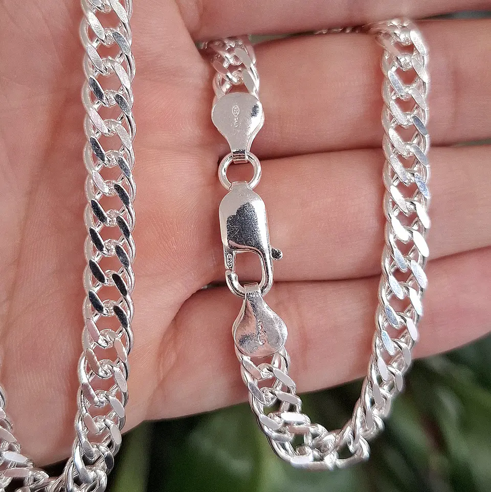 Cadena Doble Eslabón Maciza de 60cm 3