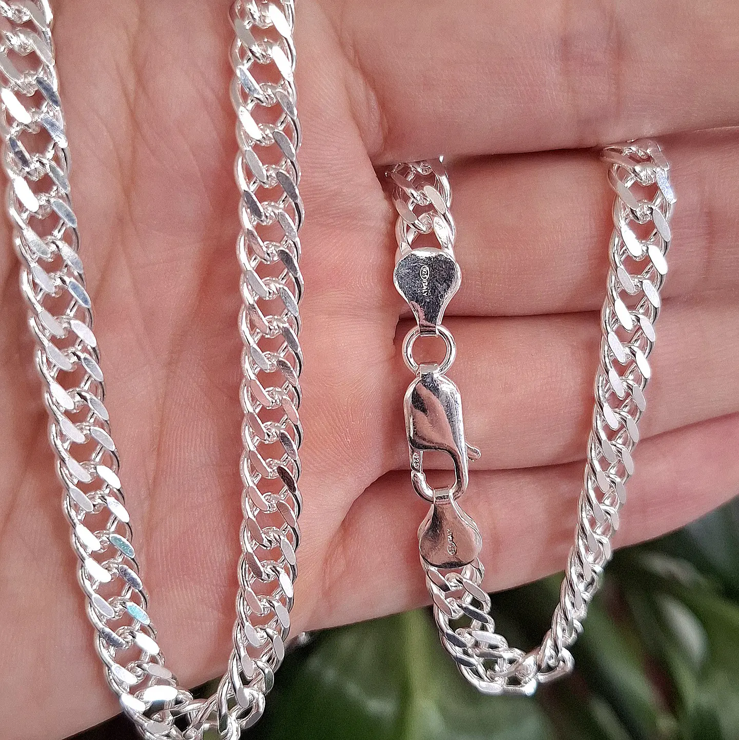 Cadena Doble Eslabón Maciza de 60cm 2