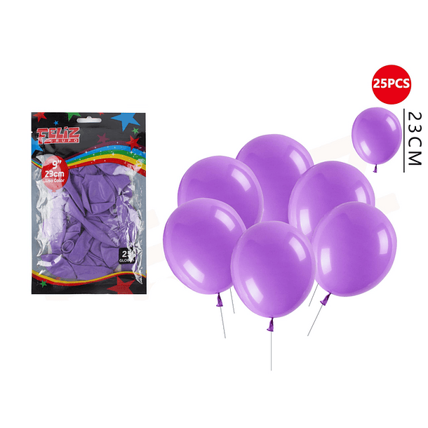 Globos Lila 23 cm 25 pcs