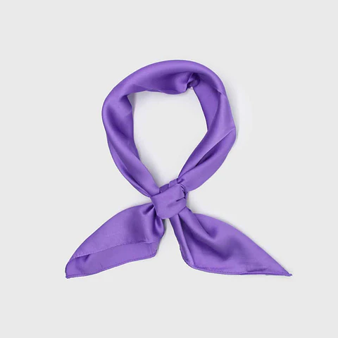 Pañuelo seda lila 70 x 70