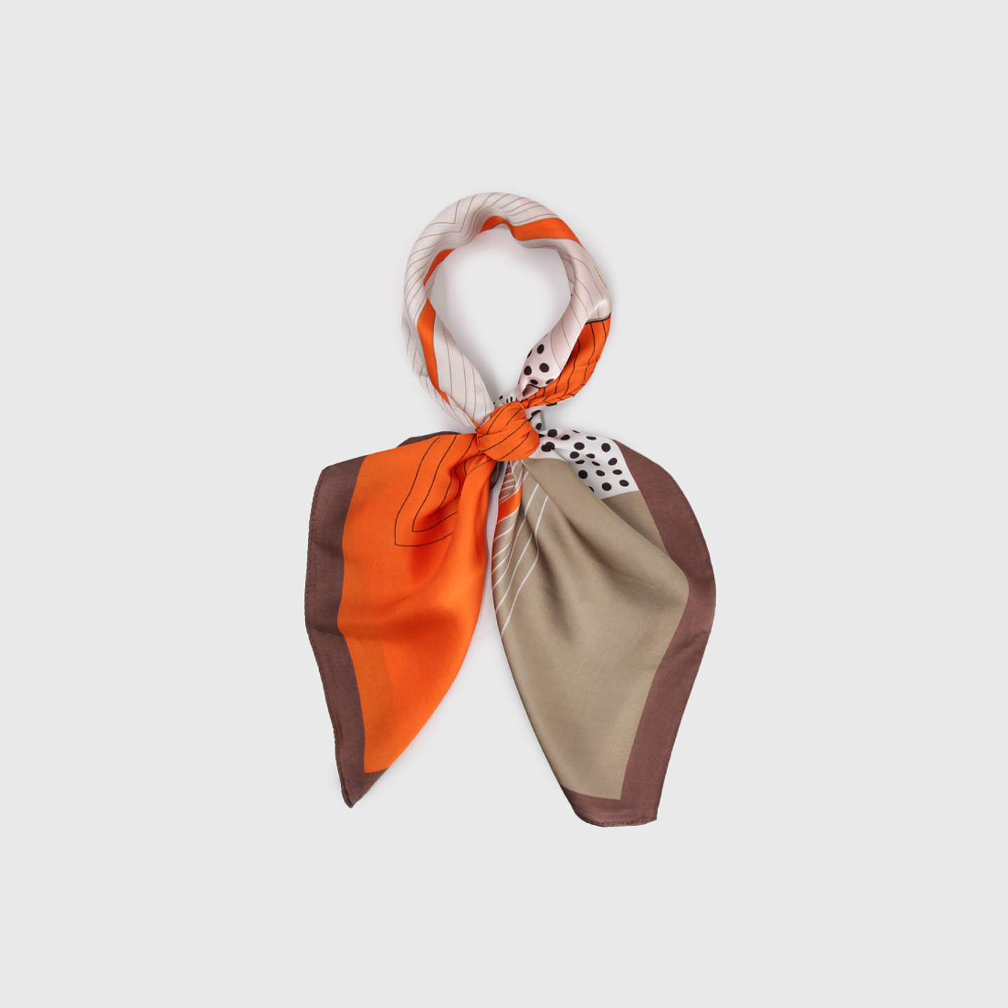 Pañuelo seda 70 x 70 naranjo 3