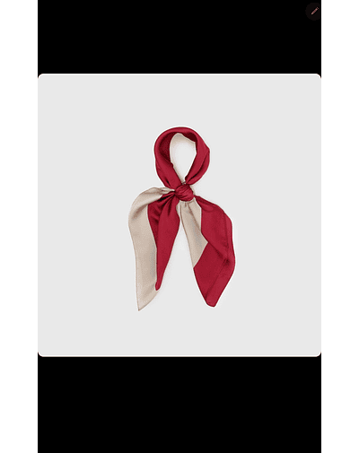 Pañuelo rojo con beige