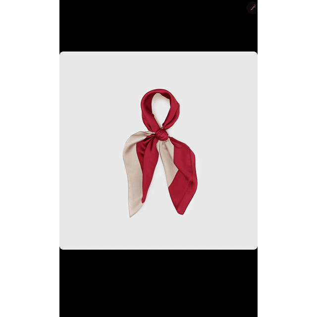 Pañuelo rojo con beige