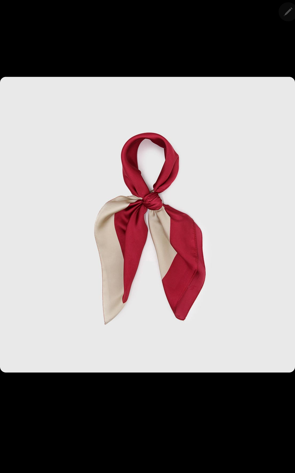 Pañuelo rojo con beige 1