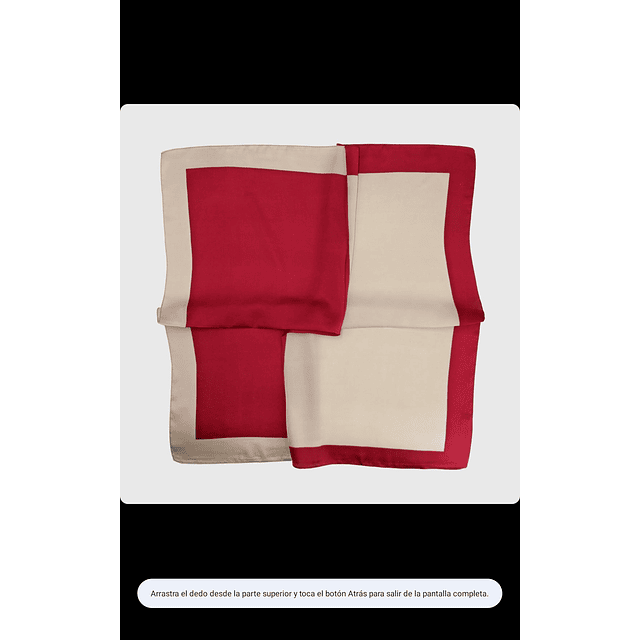 Pañuelo rojo con beige