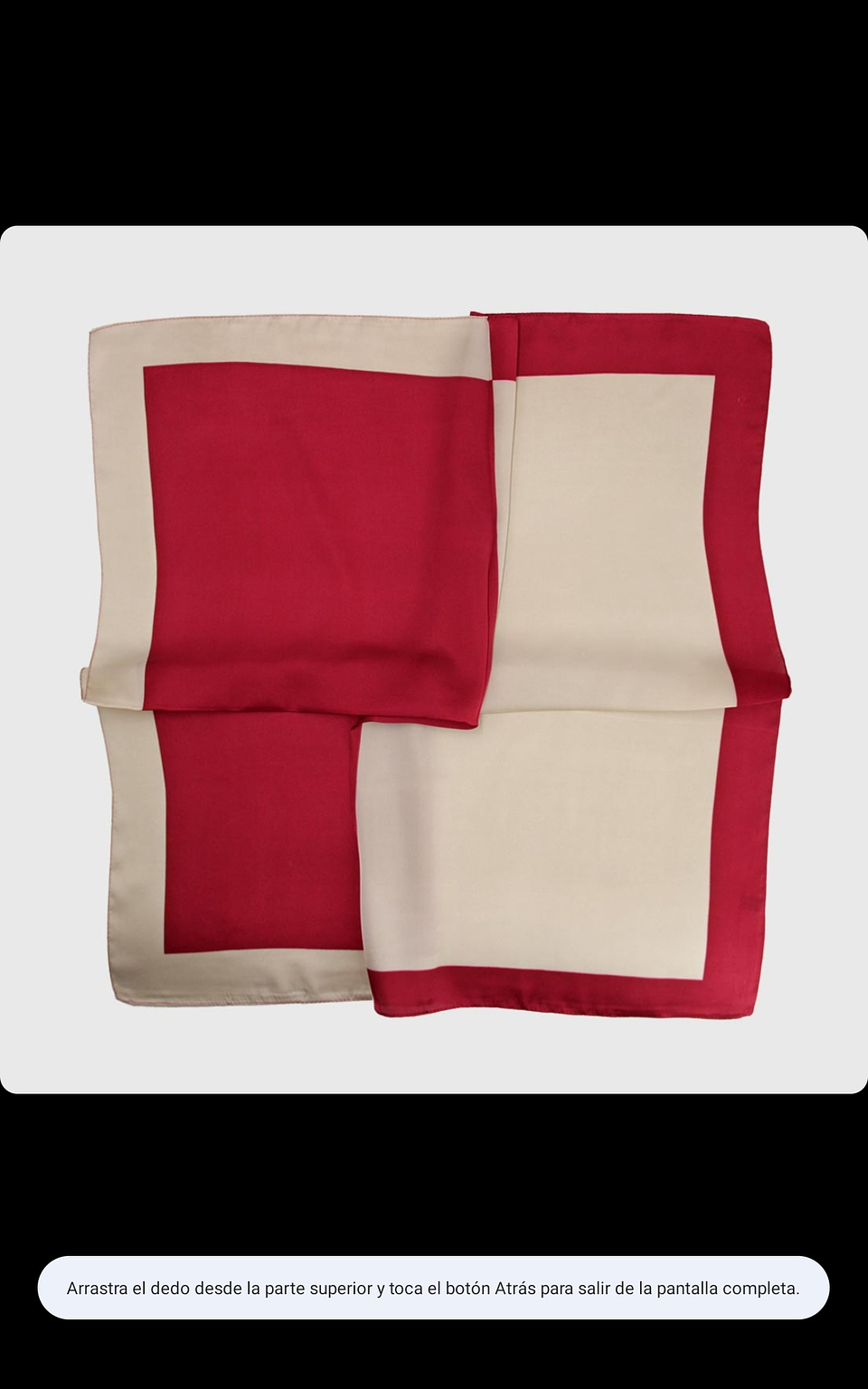 Pañuelo rojo con beige 2