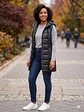 chaqueta puffer negro ecocuero - Miniatura 1