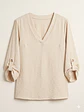 blusa argollas beige - Miniatura 2