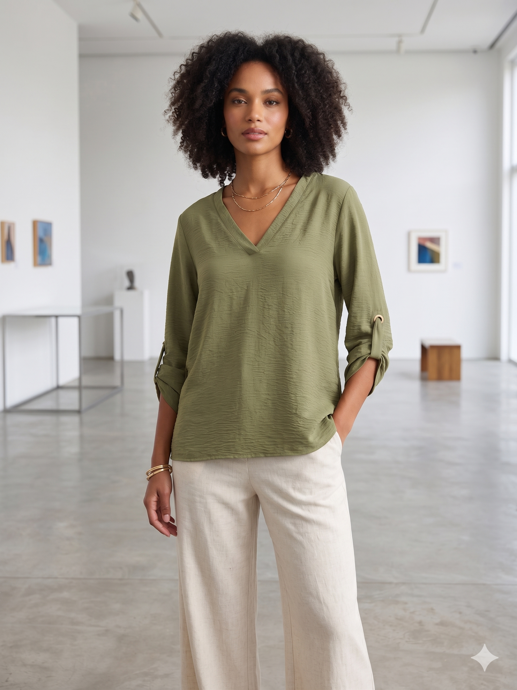 Blusa Jose Verde Musgo