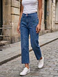 jeans tiro alto recto crop acid wash 5443 - Miniatura 1