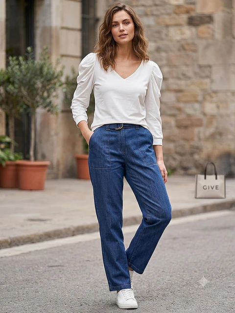 blusa basica en cuello v 