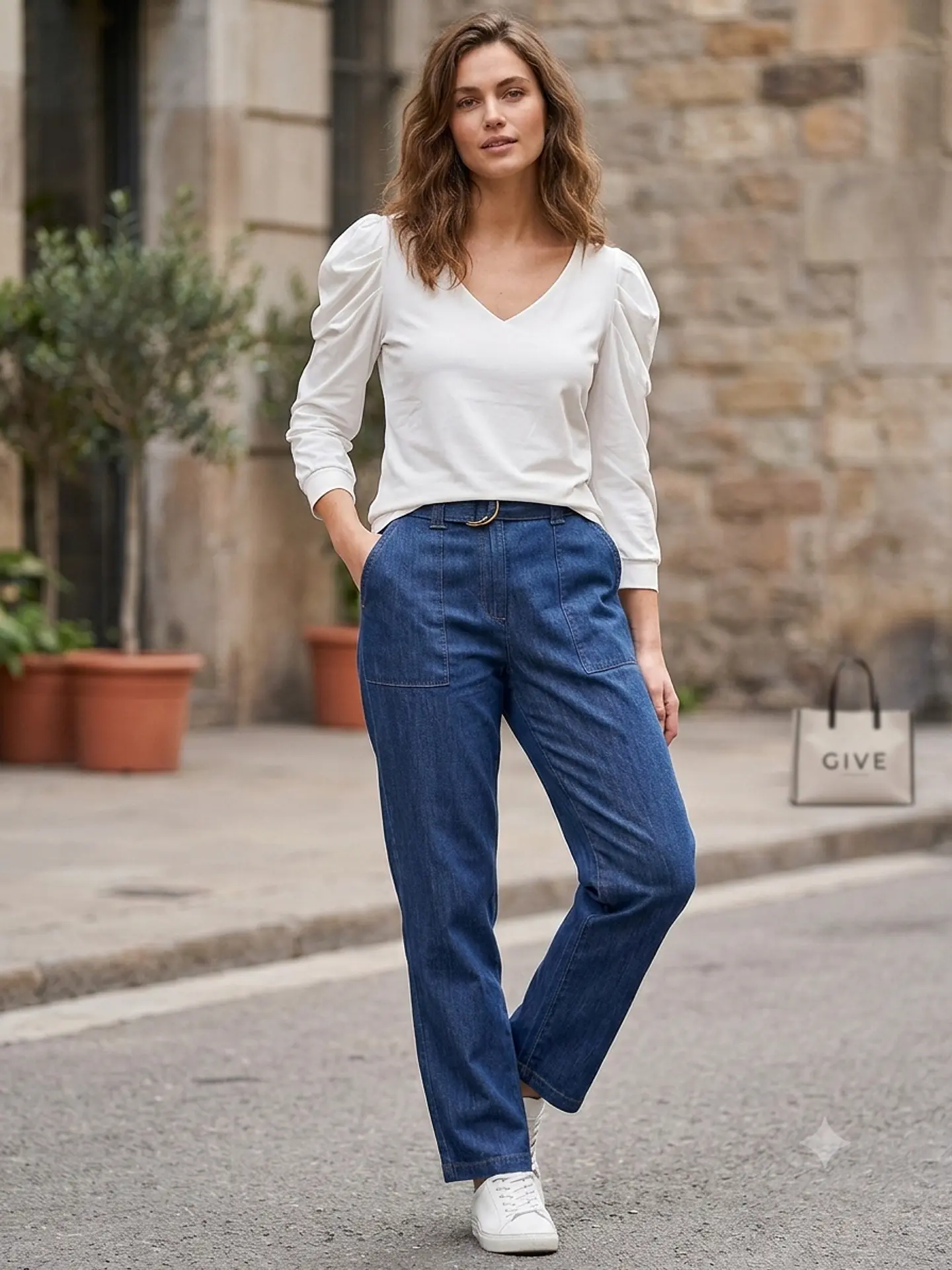 blusa basica en cuello v  1