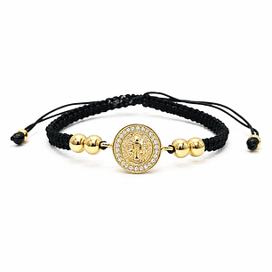 PULSERA BENITO BRILLANTE ORO LAMINADO 18K