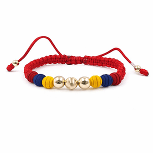 PULSERA TRICOLOR ORO LAMINADO 18K