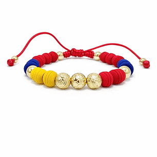 PULSERA COLOMBIA GOL ORO LAMINADO 18K