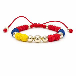PULSERA COLOMBIA COLOR ORO LAMINADO 18K