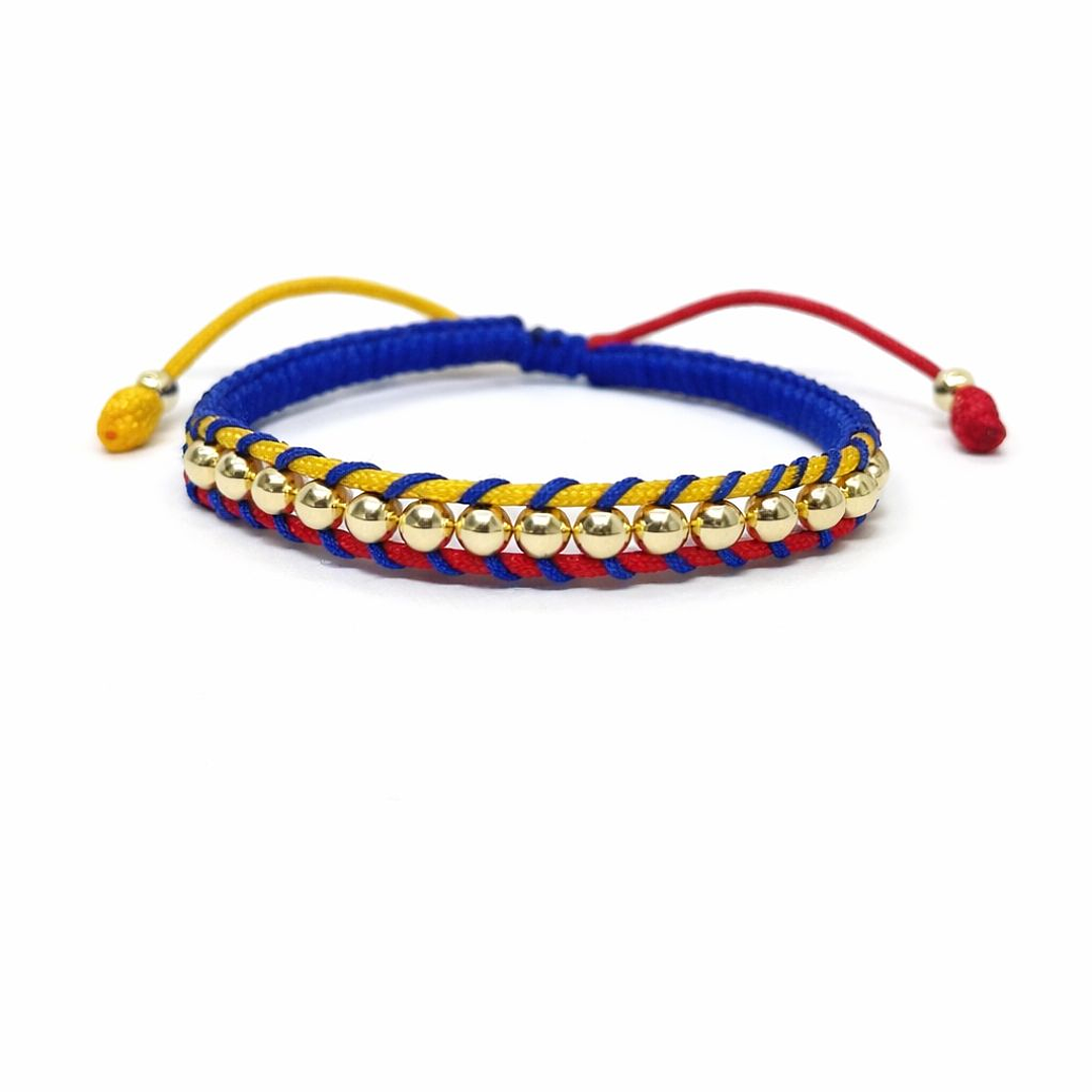 PULSERA VIVA COLOMBIA ORO LAMINADO 18K 1