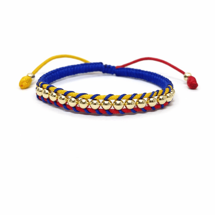 PULSERA VIVA COLOMBIA ORO LAMINADO 18K 1