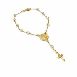 DENARIO PERLA ORO LAMINADO 18K