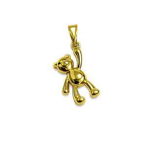 DIJE OSO EN ORO LAMINADO 18K