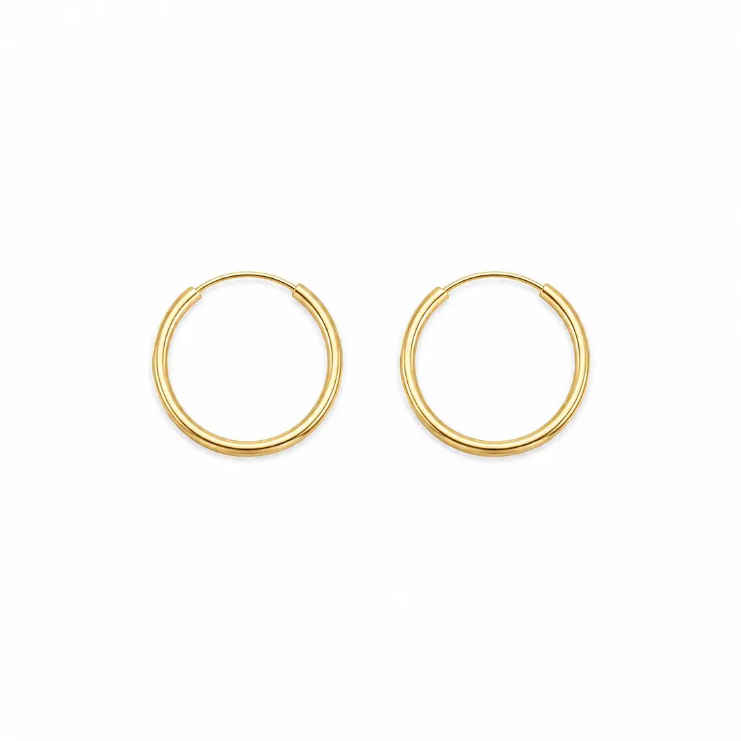 ARGOLLAS BASICAS EN ORO LAMINADO 18K 1