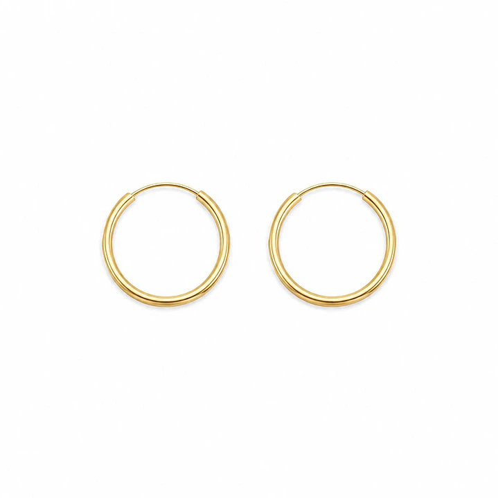 ARGOLLAS BASICAS EN ORO LAMINADO 18K 1