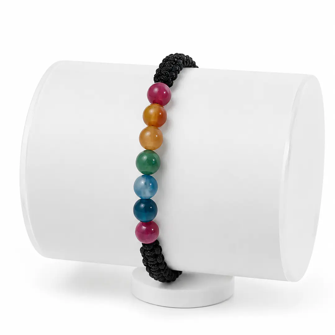 PULSERA 7 CHAKRAS EN AGATAS NATURALES 1