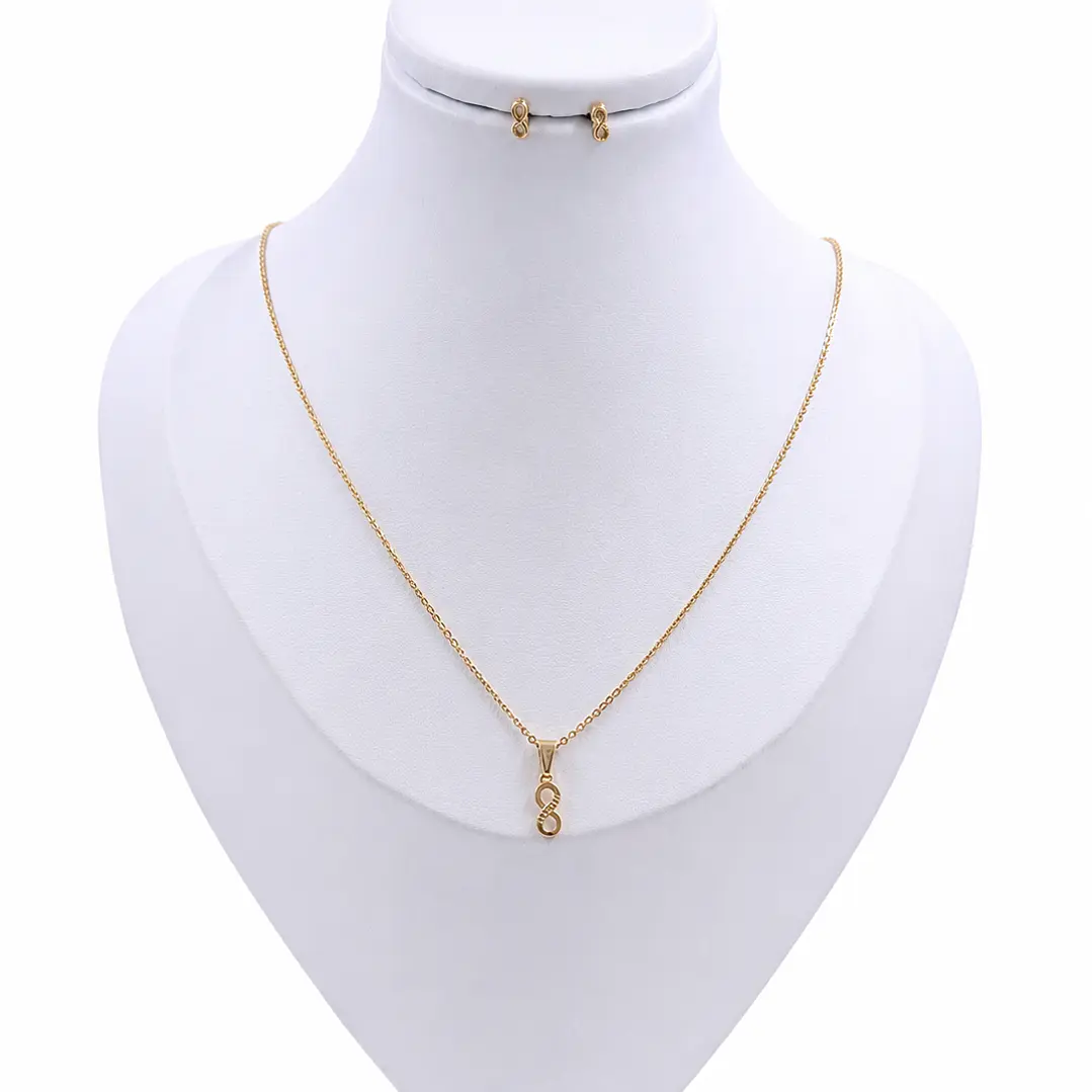 SET INFINITO EN ORO LAMINADO 18K 1
