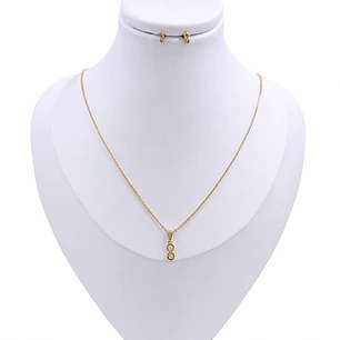 SET INFINITO EN ORO LAMINADO 18K