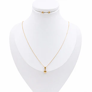 SET DEL CORA EN ORO LAMINADO 18K